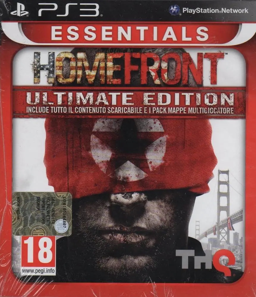 Étui rouge plastique PlayStation 3 Homefront Ultimate Edition