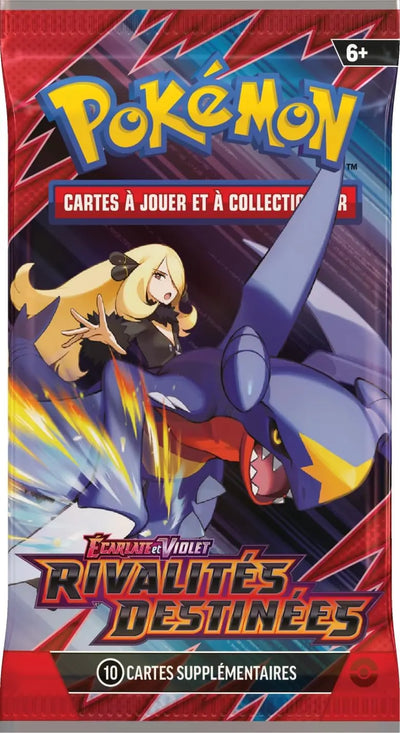Pack Pokémon TCG tripack 3 boosters EV10 Écarlate Violet Rivalités Destinées Z rouge bleu