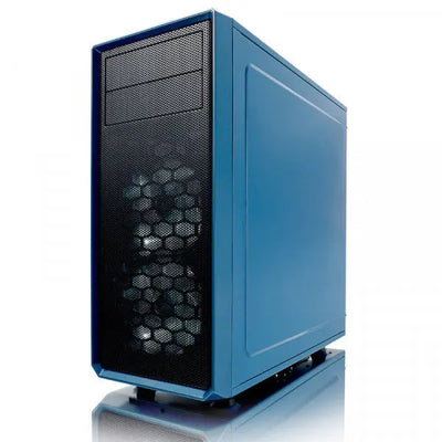 Boîtier PC Fractal Design Focus G Bleu avec panneau avant hexagonal noir en mesh