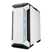 ASUS TUF Gaming GT501 White Edition boîtier PC noir et blanc avec LED bleues