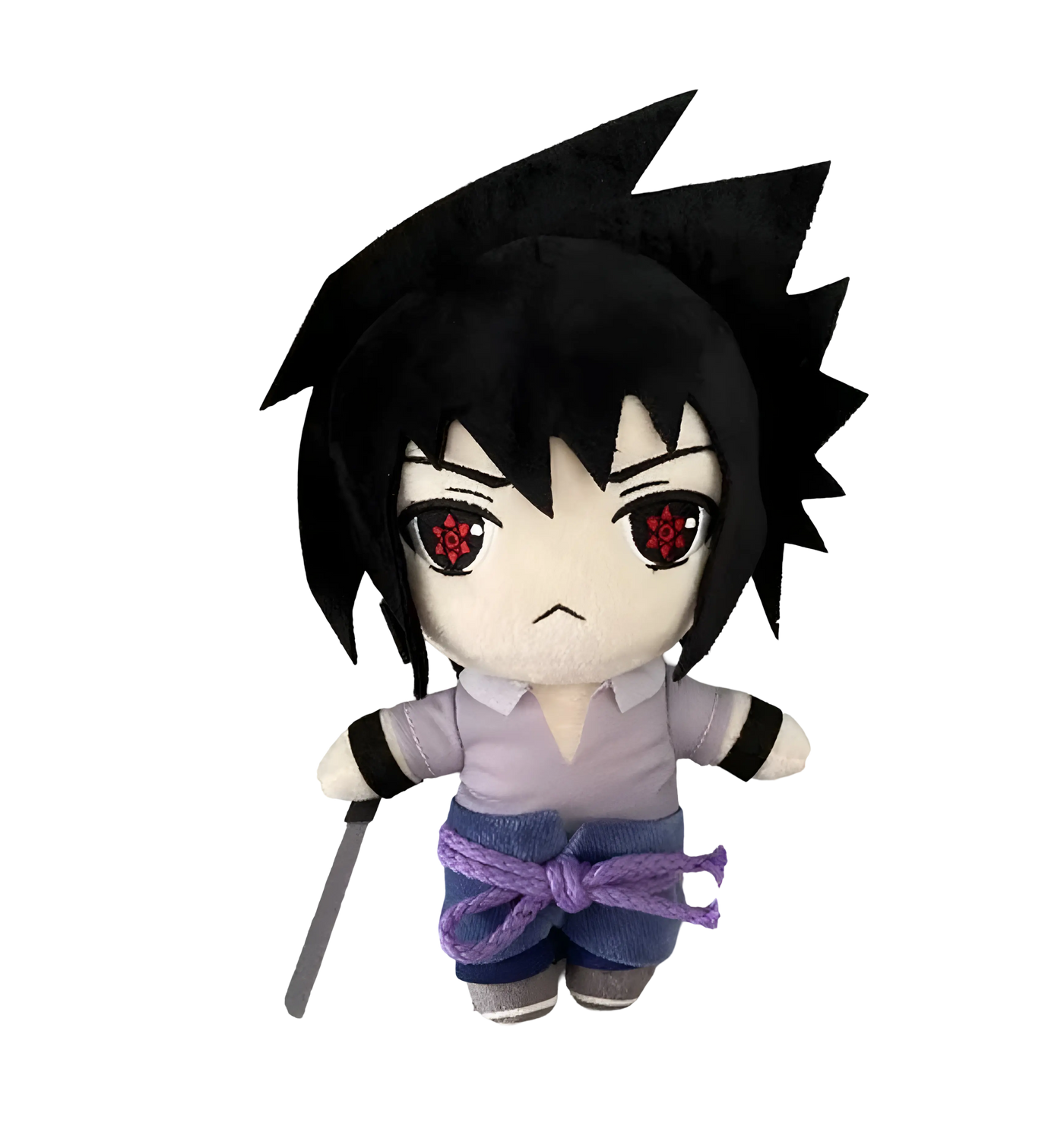 Peluche Sasuke Uchiha Naruto chibi 20 cm yeux Sharingan rouge