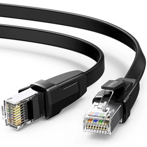 Cable RJ45 Catégorie 8 Plat Noir