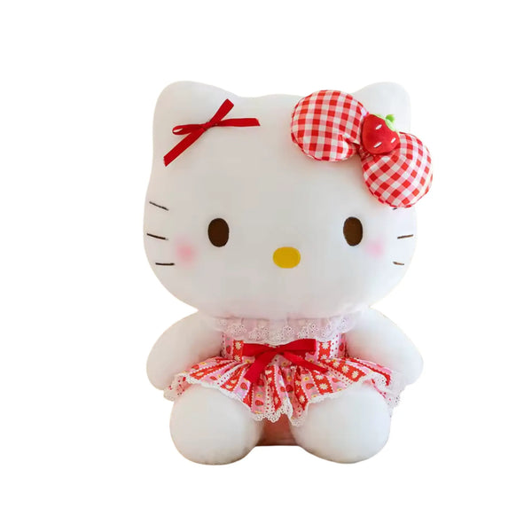 Peluche Hello Kitty - Robe à carreaux