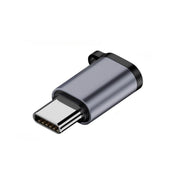 Adaptateur USB-C vers micro USB gris/noir métallique élégant