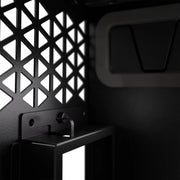 Armoire de sécurité Corsair 6500X Noir en métal noir à treillis triangulaire avec serrure