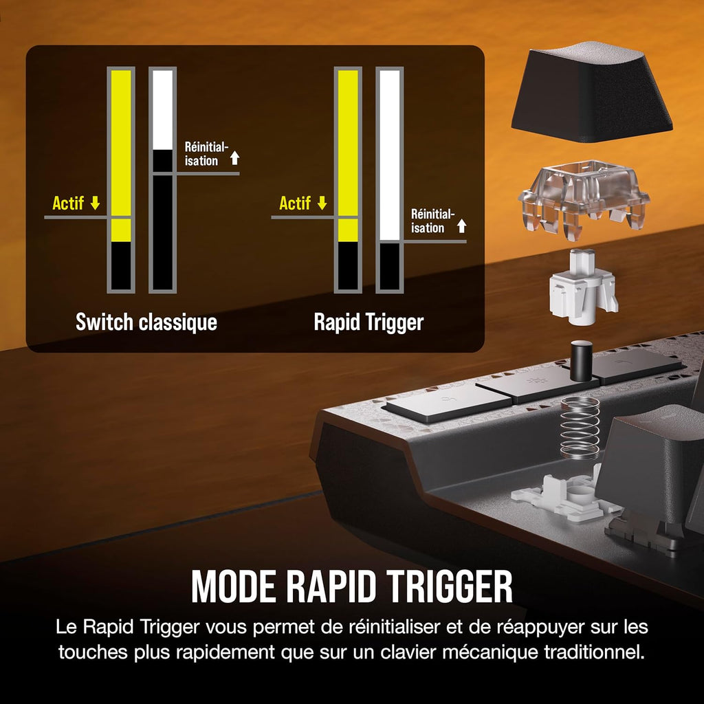 Corsair K70 MAX RGB Magnetic - Mécanique - Noir - FR image 7