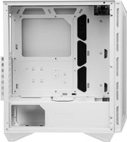 Boîtier PC MSI MPG GUNGNIR 110R BLANC blanc plastique avec grommets noirs et panneaux perforés