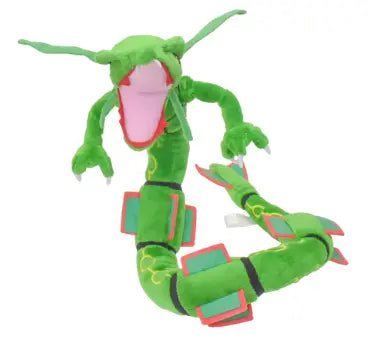 Peluche Pokémon Rayquaza coton doux 75 cm verte avec bouche rose