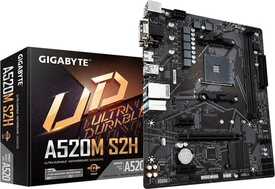 Carte mère Gigabyte A520M S2H noire AM4 au design angulaire chic