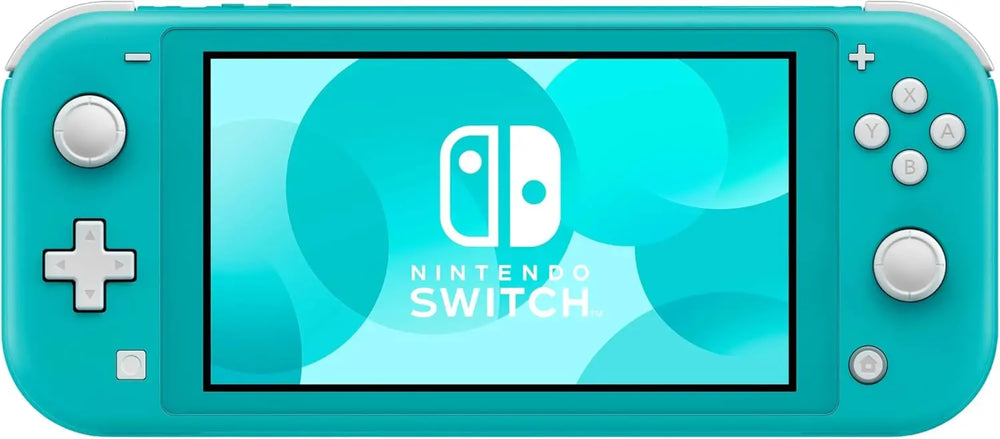 Console de jeu Nintendo Switch Lite Turquoise en dos teal avec boutons argentés