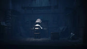 Enfant aux cheveux blonds ébouriffés au piano sombre, Little Nightmares II PS5
