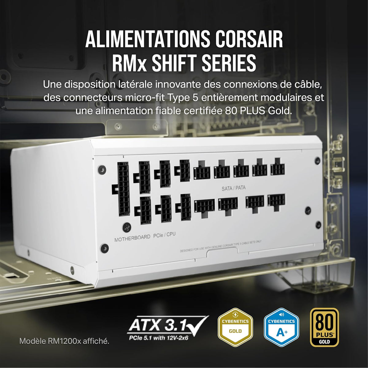 Corsair RM750e (2025) - Blanc - ATX