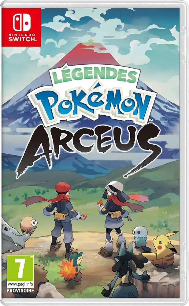Coque Légendes Pokémon Arceus Nintendo Switch avec dresseurs et montagnes