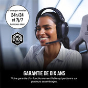 Casque gaming Corsair noir RM750e 2025 Blanc avec micro intégré