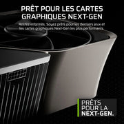 Carte graphique next-gen noir et argent Corsair RM750e 2025 Blanc ATX design angulaire élégant