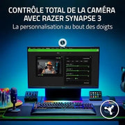 Webcam Razer Kiyo Stream Cam HD blanc compatible Synapse 3 avec anneau lumineux