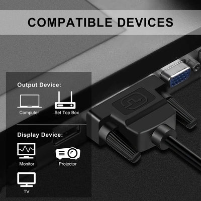 Câble DVI vers DVI 1,8 m noir en plastique avec grip texturé