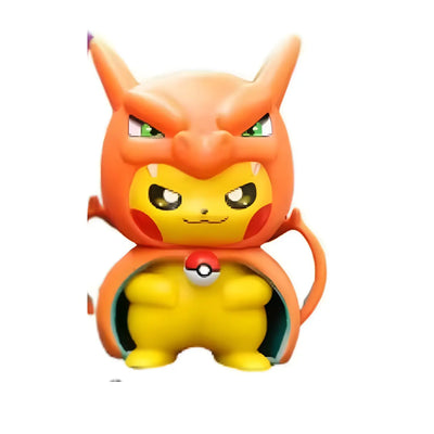 Figurine Pikachu Cosplay Dracaufeu — dans le même univers que Bricks de constructions Pokemon  - Dracaufeu