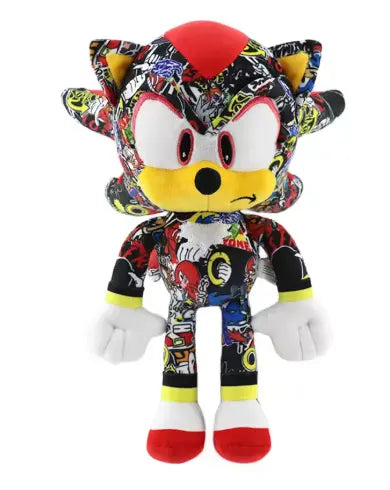 Peluche Shadow Sonic the Hedgehog impression poly 25cm dos motif comic