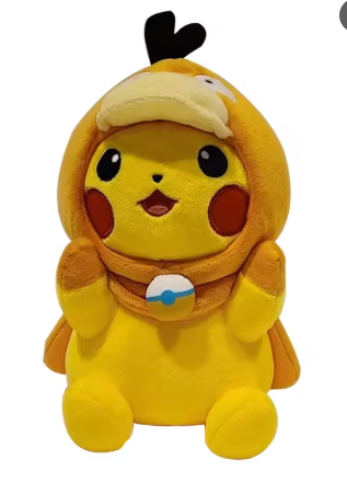 Peluche Pokemon Pikachu Cosplay Psykokwak – Coton Doux – 25 cm image 0