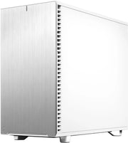 Coque PC Fractal Design Define 7 Blanc en métal brossé argent et blanc avec fentes verticales