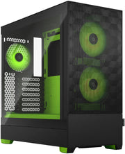 Fractal Design Pop Air RGB Green Core TG Clear Tint en noir et vert néon
