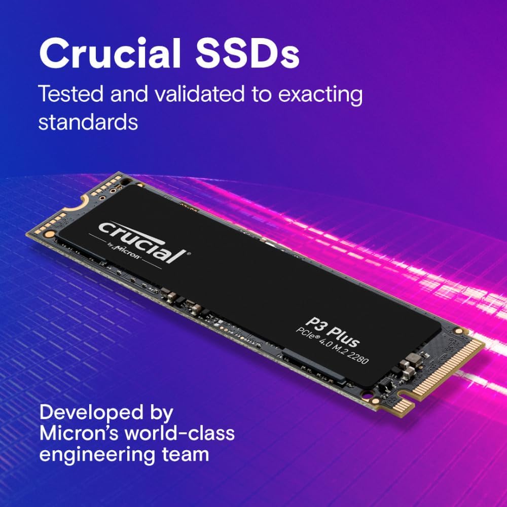 Crucial P3 Plus SSD 2To M.2 NVMe Gen4 - Disques SSD image 2