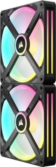 Lot de 2x Corsair RS RGB 14cm noir avec ARGB multicolores vibrants
