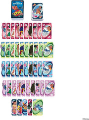 Jeu Uno Édition Spéciale Lilo & Stitch 2025 aux cartes colorées rose, verte, bleue