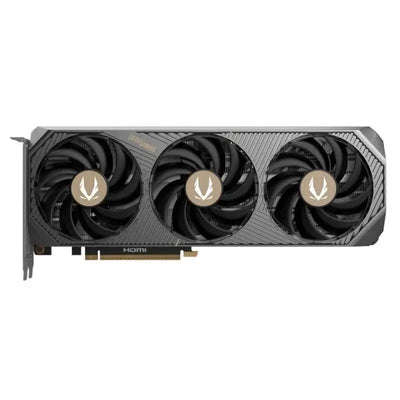 Carte graphique ZOTAC GeForce RTX 5070 GAMING OC noire et or à triple ventilateur
