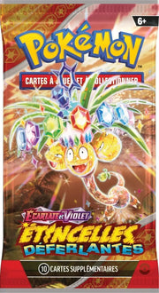 Booster Pokémon Écarlate et Violet Étincelles Déferlantes avec Chandelure gemmes