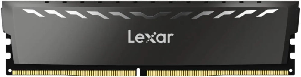 Barrette mémoire RAM Lexar DDR4 8 Go 3200 MHz noire mate avec découpes géométriques argentées