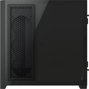 Boîtier PC Corsair iCue 5000X RGB NOIR noir brillant avec panneau mesh géométrique gauche