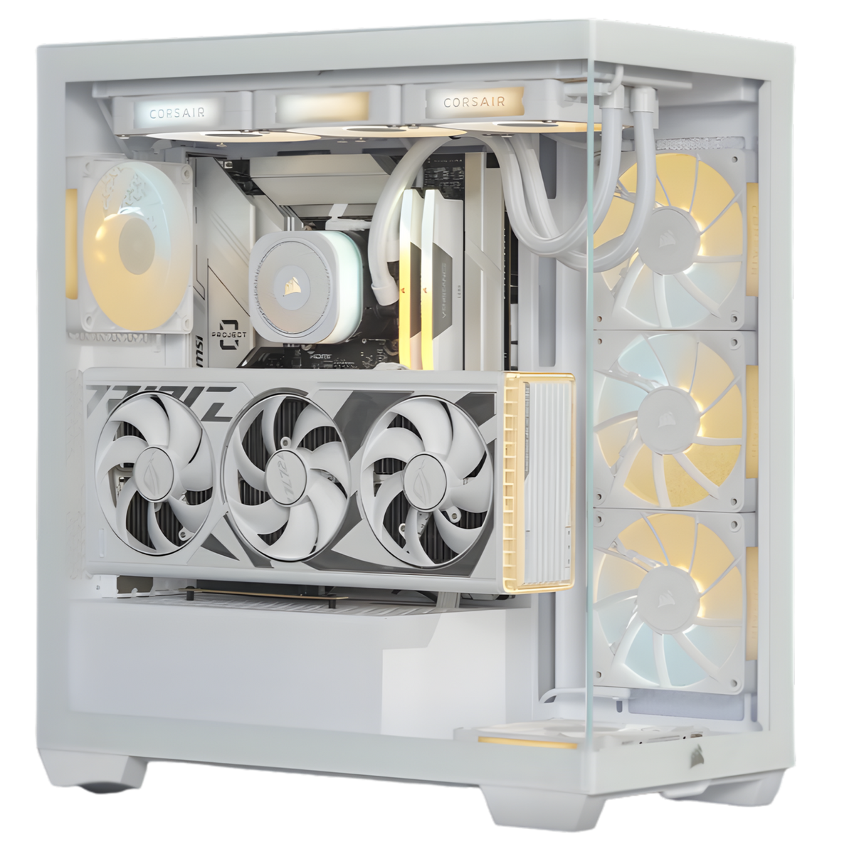 PC Gamer CORSAIR 3500X Blanc x Starter | Ryzen 5 8400F × RTX 5060 8 Go