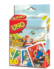 Boîte Uno Édition Spéciale Mario Kart avec personnages de course colorés