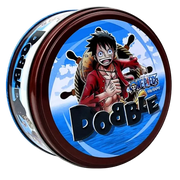 Boîte cylindrique bleue et marron Dobble Edition One Piece avec singe D