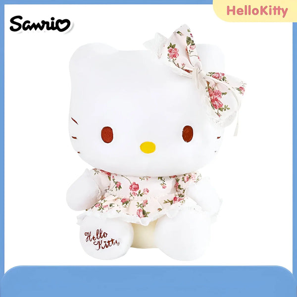 Hello Kitty Peluche Hello Kitty Robe à Fleurs - Collection Printemps Robe à Fleurs 30 cm
