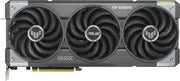 Carte graphique Asus TUF GeForce RTX 5070 Ti OC Edition 16 Go, trois ventilateurs noirs et accents argentés