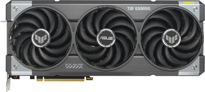 Carte graphique Asus TUF GeForce RTX 5070 Ti OC Edition 16 Go, trois ventilateurs noirs et accents argentés