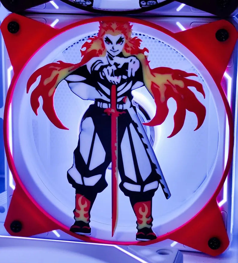 Grille Ventilateur 120mm/140mm Demon Slayer - Kyojuro Rengoku image 0
