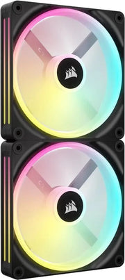 Lot de 2 Corsair RS RGB 14 cm noir avec pales translucides et éclairage multicolore vibrant