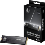 SSD MSI SPATIUM M560 1 To PCIe 5.0 NVMe M.2 noir avec logo dragon argenté