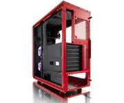 Coque PC Fractal Design Focus G Rouge cadre métallique rouge intérieur noir panneaux mesh