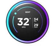 Écran circulaire NZXT Kraken Elite RGB 240 Noir avec jante bleue-violette et métriques