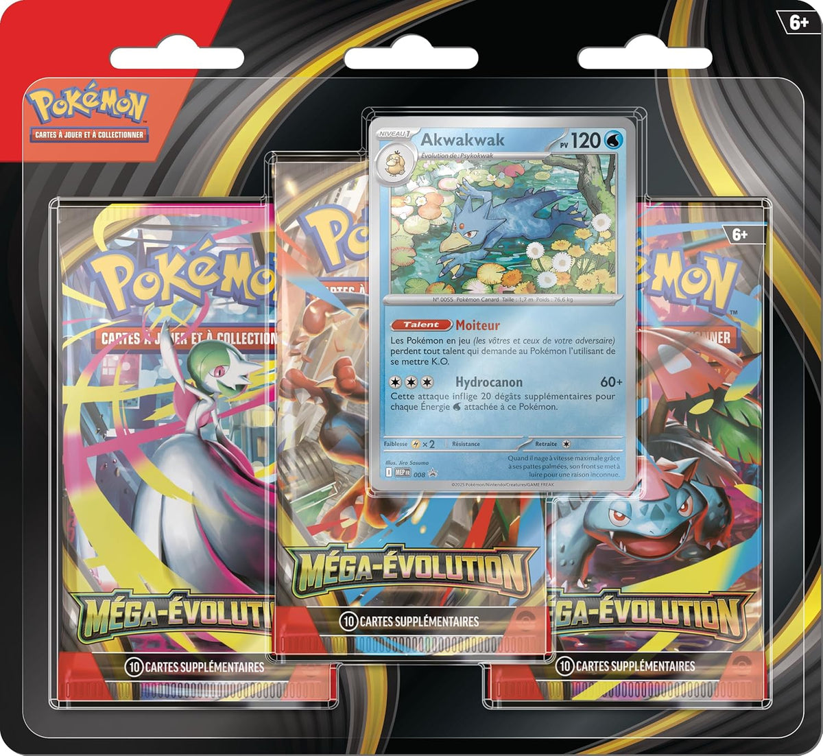 Pokemon JCC – Tripack Méga-Evolution Akwakwak