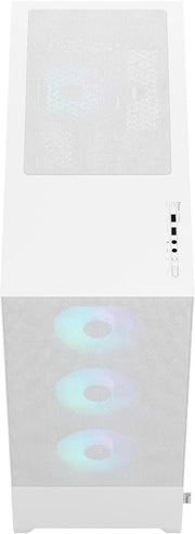 Fractal Design Pop Air blanc TG Clear Tint avec éclairage LED bleu translucide