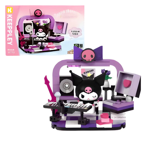 Briques de construction Sanrio : Kuromi Musicienne — dans le même univers que Bricks de Construction Pokemon Coiffeton