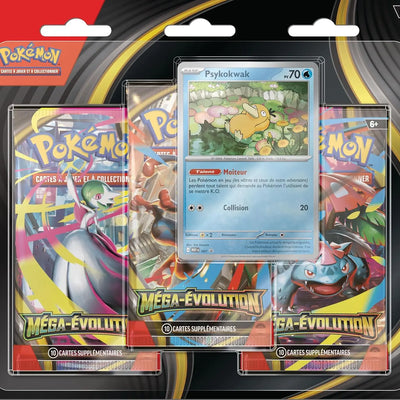 Pokemon JCC – Tripack Méga-Evolution Psykokwak