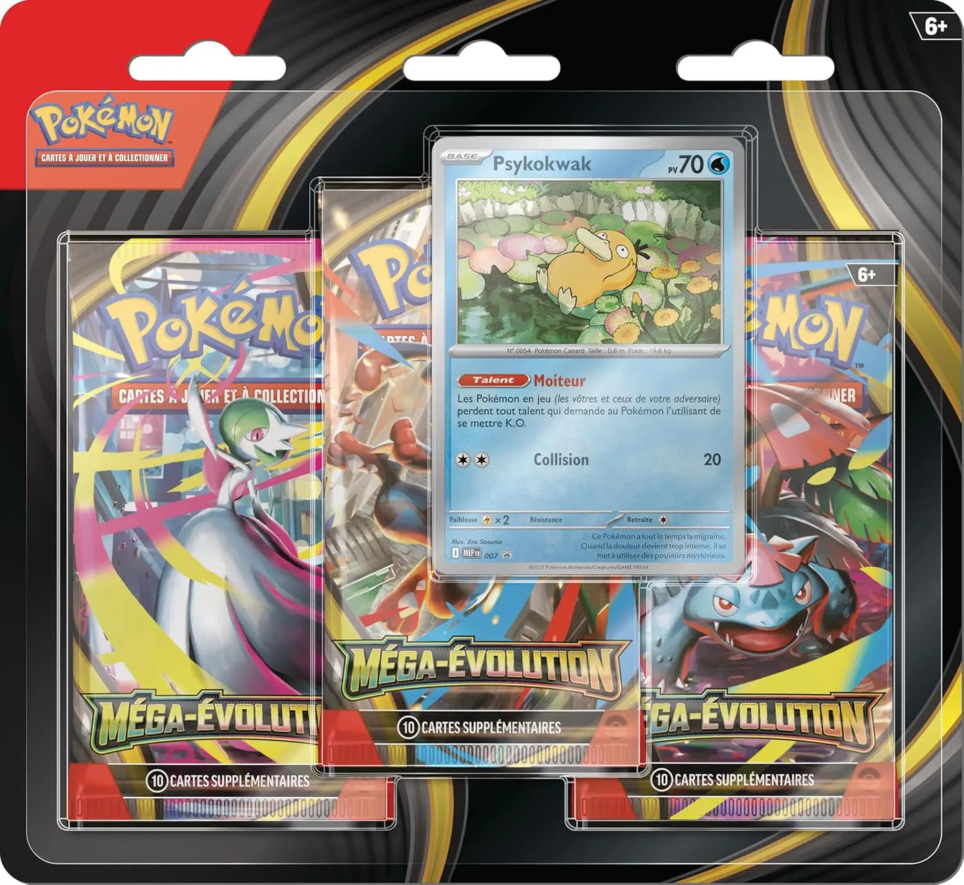 Pack Pokémon JCC Tripack Méga-Évolution Psykokwak avec booster