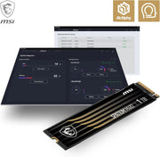 Disque SSD MSI SPATIUM M482 1 To M.2 noir et or avec logo dragon